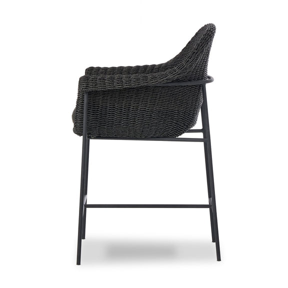 Suerte Outdoor Bar + Counter Stool - Faux Black Hyacinth