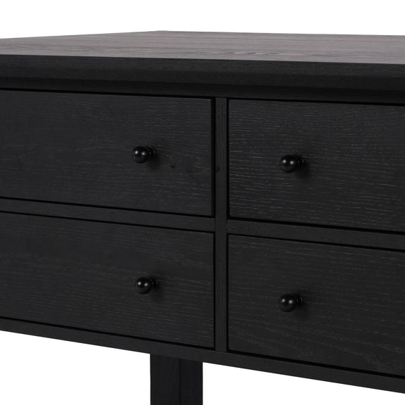 Gardendale Small Kitchen Island - Stained Black Oak Veneer