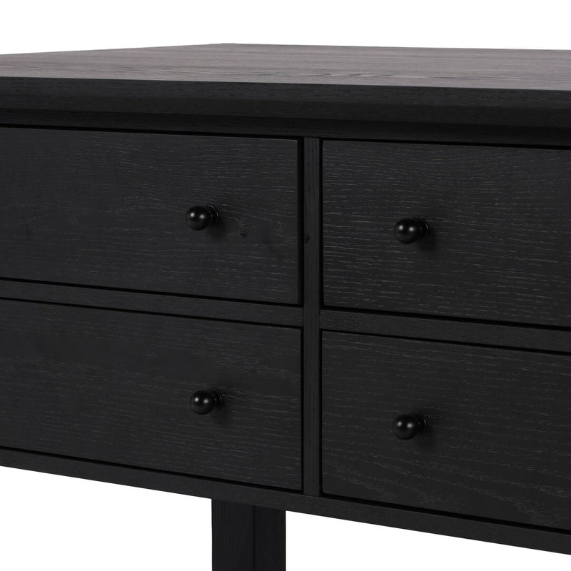 Gardendale Small Kitchen Island - Stained Black Oak Veneer