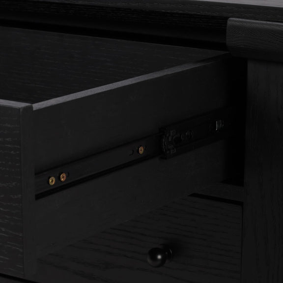 Gardendale Small Kitchen Island - Stained Black Oak Veneer