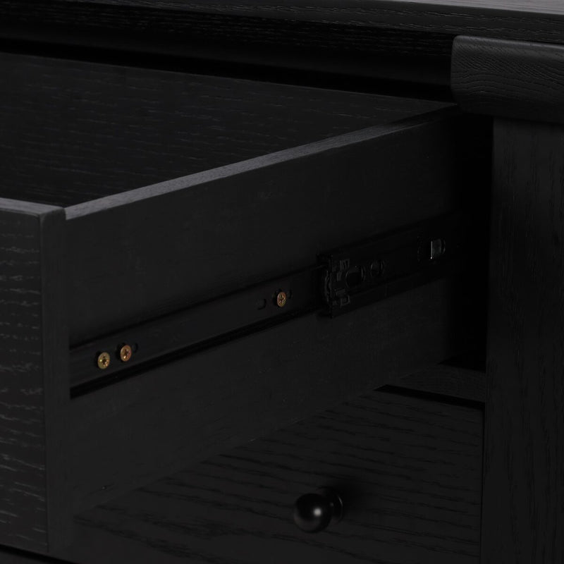 Gardendale Small Kitchen Island - Stained Black Oak Veneer