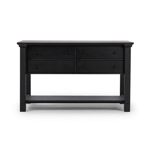 Gardendale Small Kitchen Island - Stained Black Oak Veneer