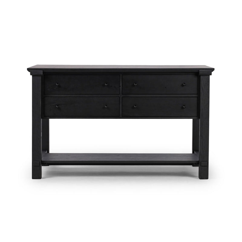 Gardendale Small Kitchen Island - Stained Black Oak Veneer