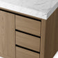 Everett Single Wide Vanity - Satin Light Wash Oak Veneer
