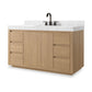 Everett Single Wide Vanity - Satin Light Wash Oak Veneer