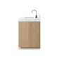 Everett Single Wide Vanity - Satin Light Wash Oak Veneer