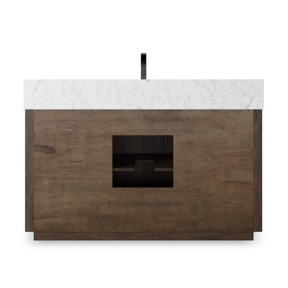 Everett Single Wide Vanity - Satin Espresso Oak Veneer