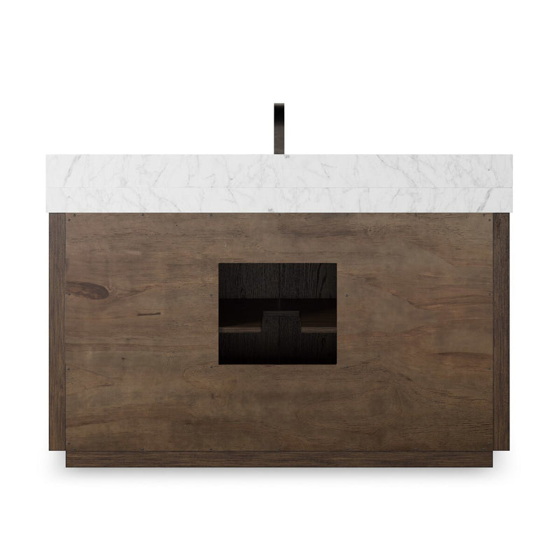 Everett Single Wide Vanity - Satin Espresso Oak Veneer