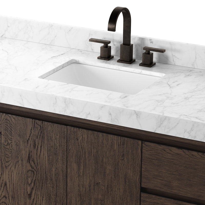 Everett Single Wide Vanity - Satin Espresso Oak Veneer