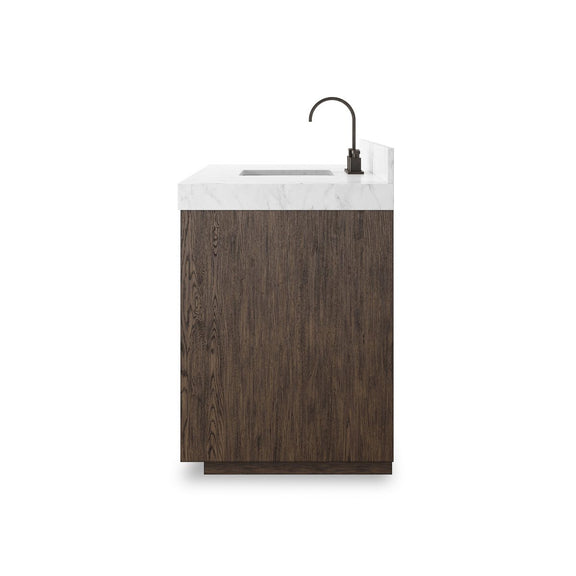 Everett Single Wide Vanity - Satin Espresso Oak Veneer