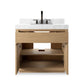 Everett Single Vanity - Satin Light Wash Oak Veneer