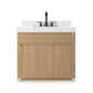 Everett Single Vanity - Satin Light Wash Oak Veneer