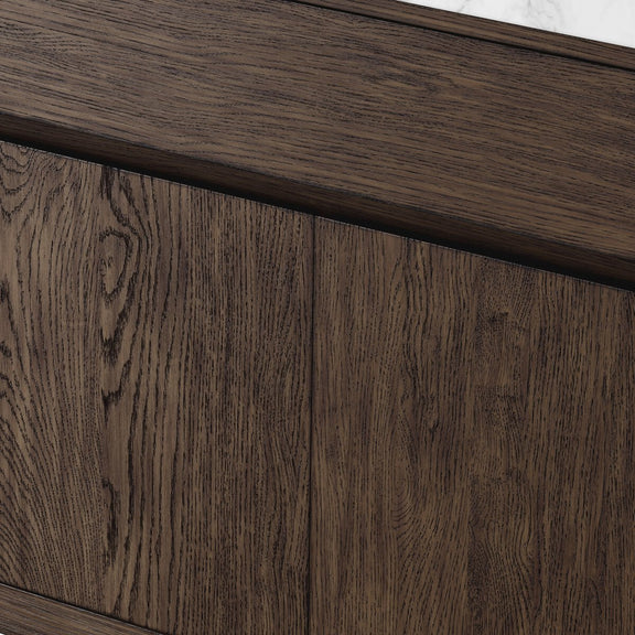Everett Single Vanity - Satin Espresso Oak Veneer