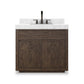 Everett Single Vanity - Satin Espresso Oak Veneer