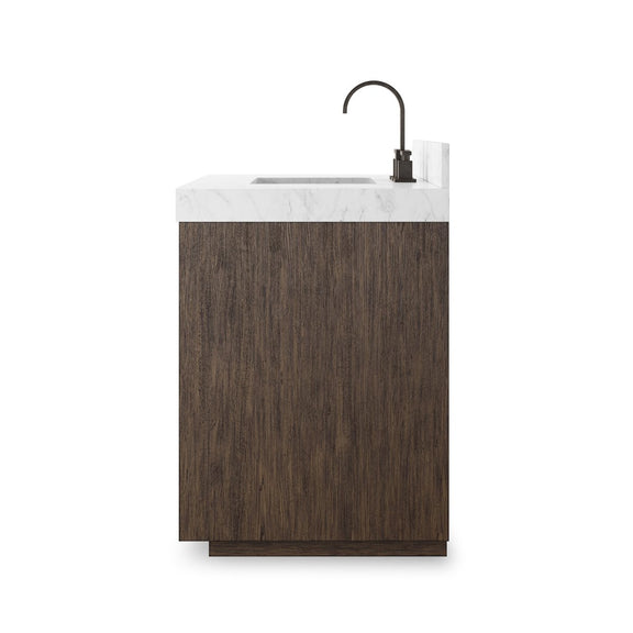 Everett Single Vanity - Satin Espresso Oak Veneer