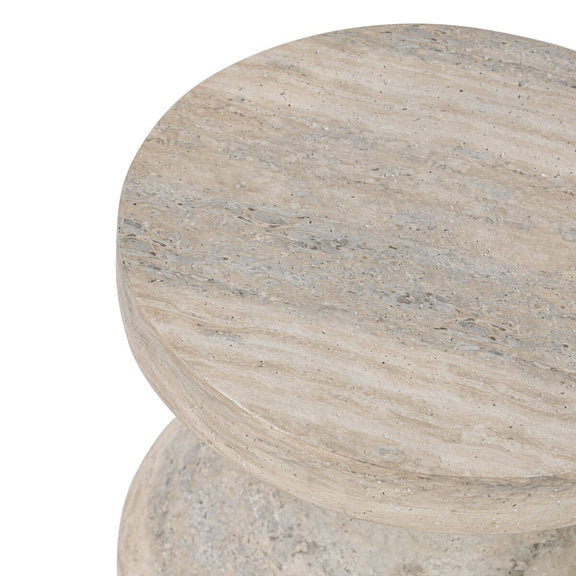 Odeon End Table - Textured Sandy Grey