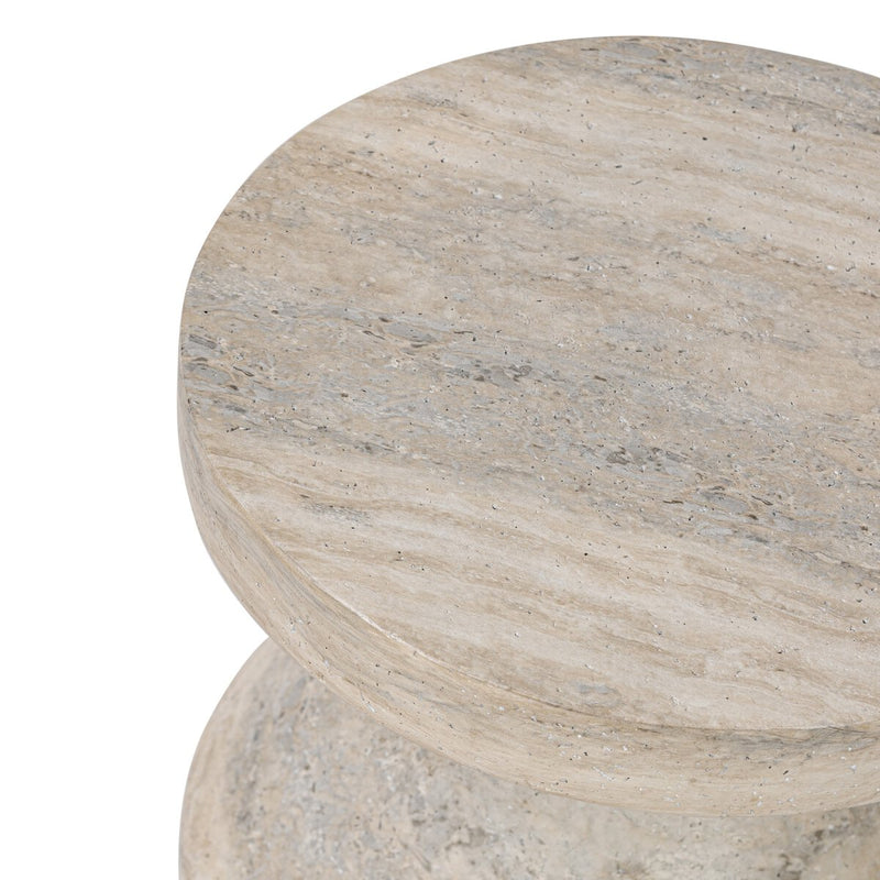 Odeon End Table - Textured Sandy Grey