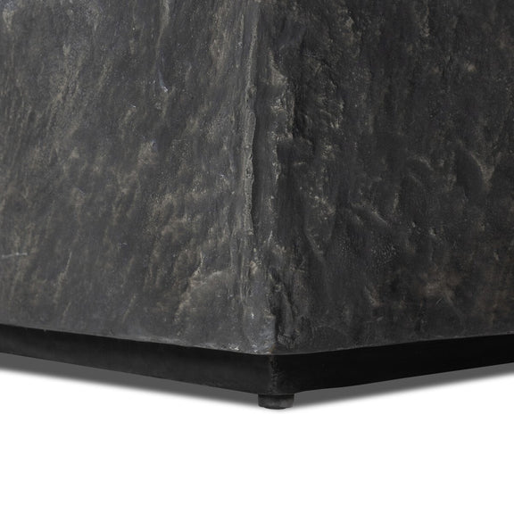 Lucius End Table - Smooth Black Concrete