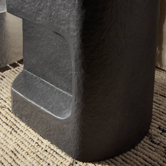 Clementine End Table - Distressed Graphite Concrete