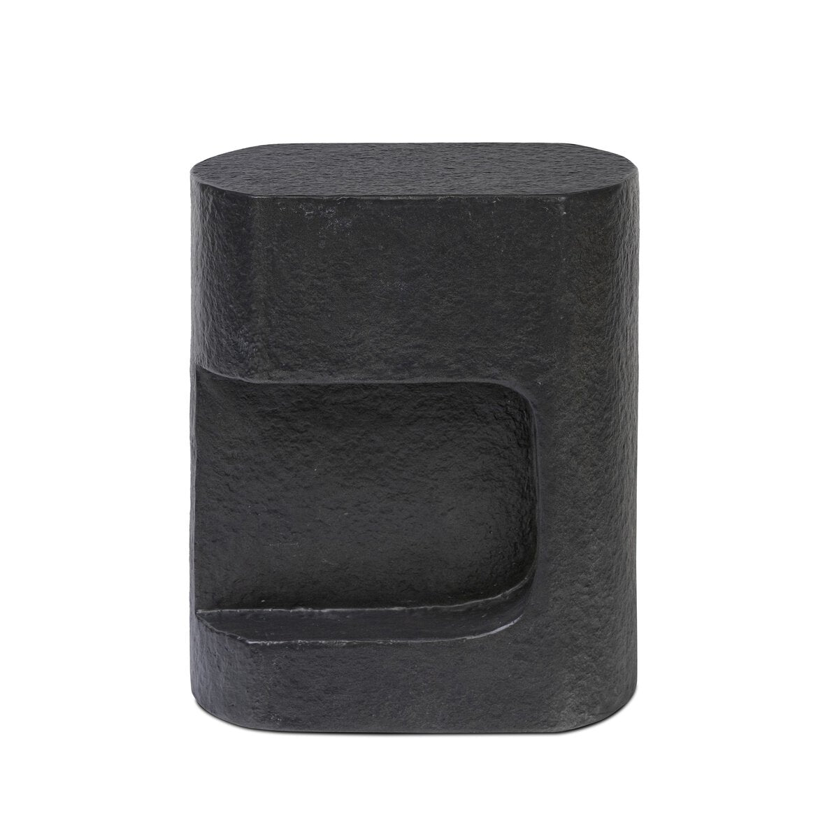 Clementine End Table - Distressed Graphite Concrete