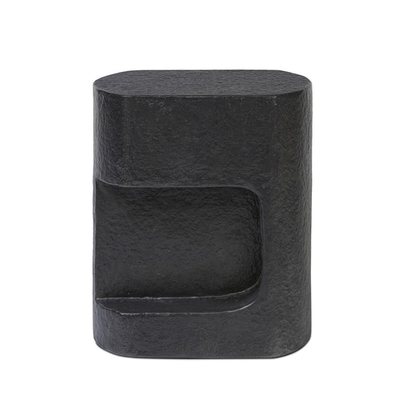 Clementine End Table - Distressed Graphite Concrete