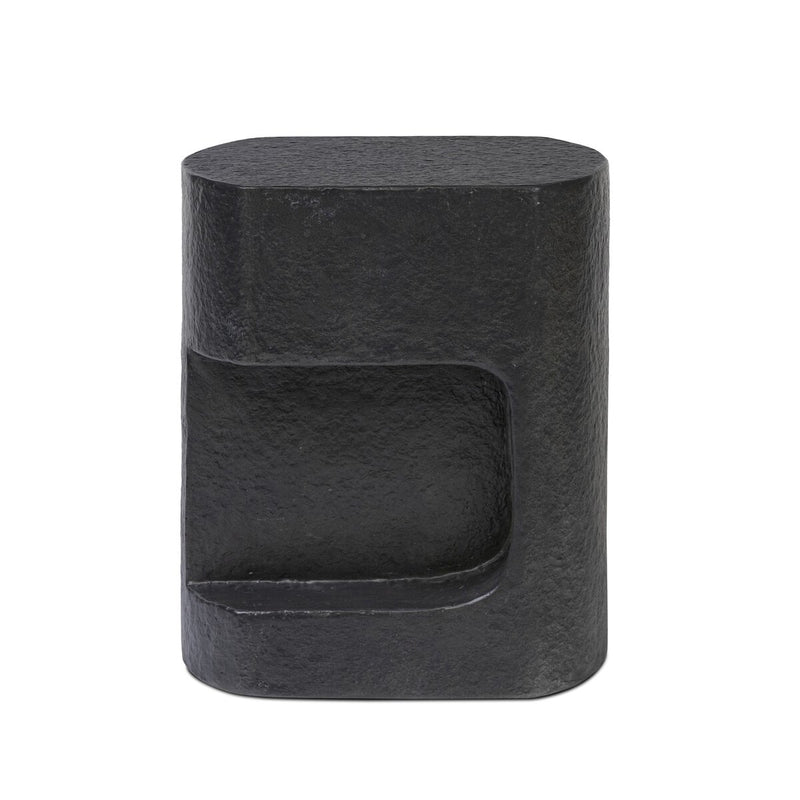 Clementine End Table - Distressed Graphite Concrete