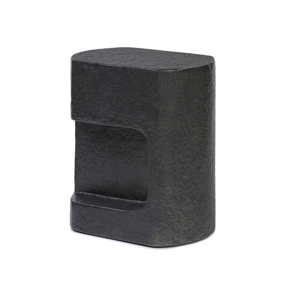Clementine End Table - Distressed Graphite Concrete