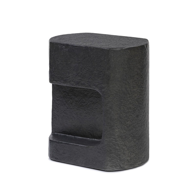 Clementine End Table - Distressed Graphite Concrete