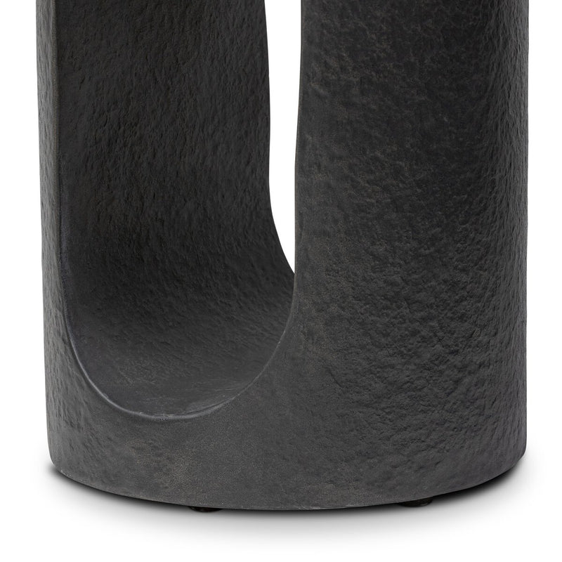 Samson End Table - Distressed Graphite Concrete
