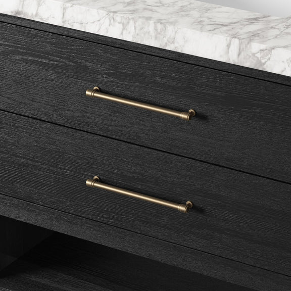 Anthem Single Vanity - Black Wash Oak Veneer