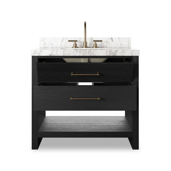 Anthem Single Vanity - Black Wash Oak Veneer