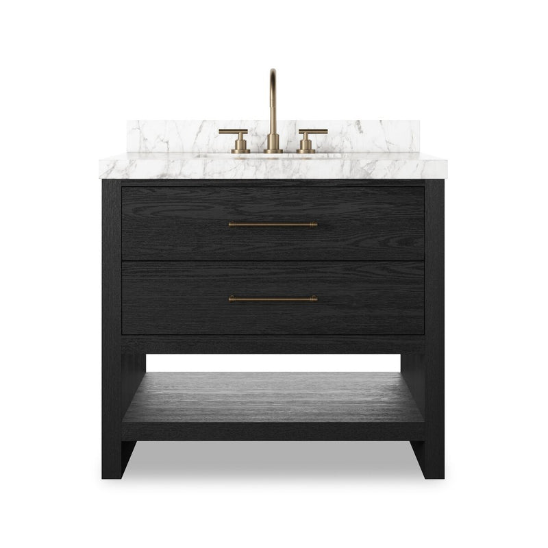 Anthem Single Vanity - Black Wash Oak Veneer