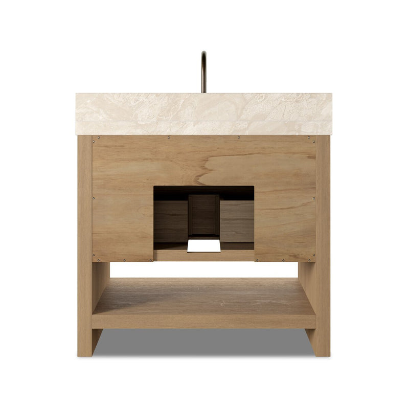 Anthem Single Vanity - Satin Light Wash Oak Veneer