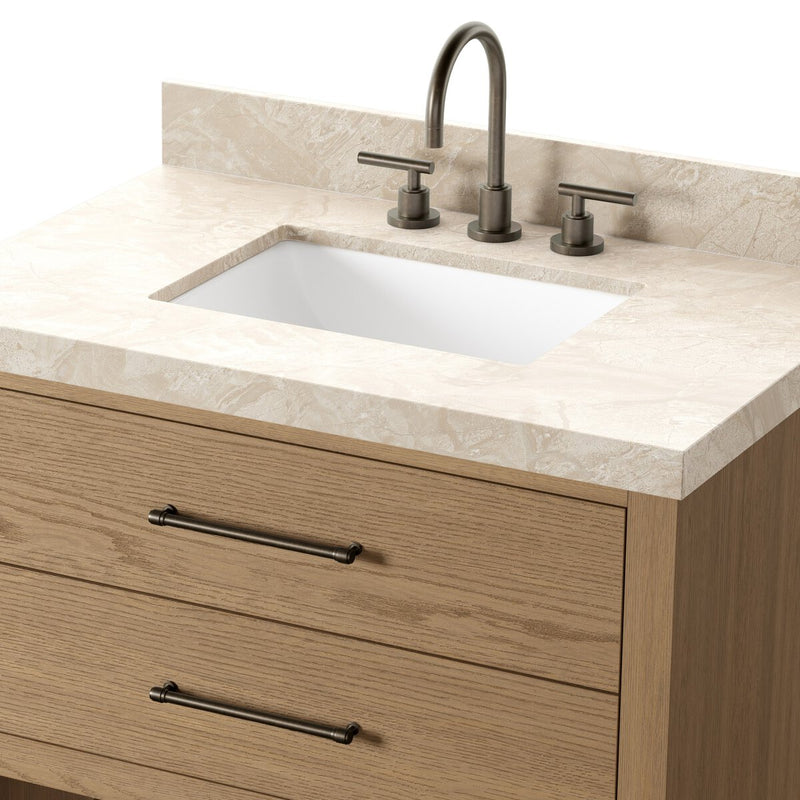 Anthem Single Vanity - Satin Light Wash Oak Veneer