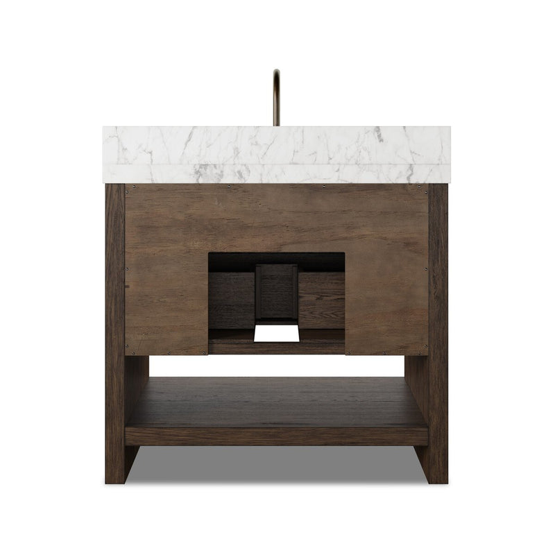 Anthem Single Vanity - Satin Espresso Oak Veneer