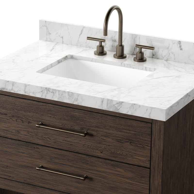 Anthem Single Vanity - Satin Espresso Oak Veneer