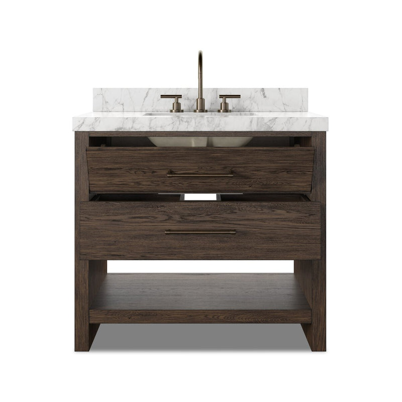 Anthem Single Vanity - Satin Espresso Oak Veneer