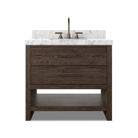 Anthem Single Vanity - Satin Espresso Oak Veneer