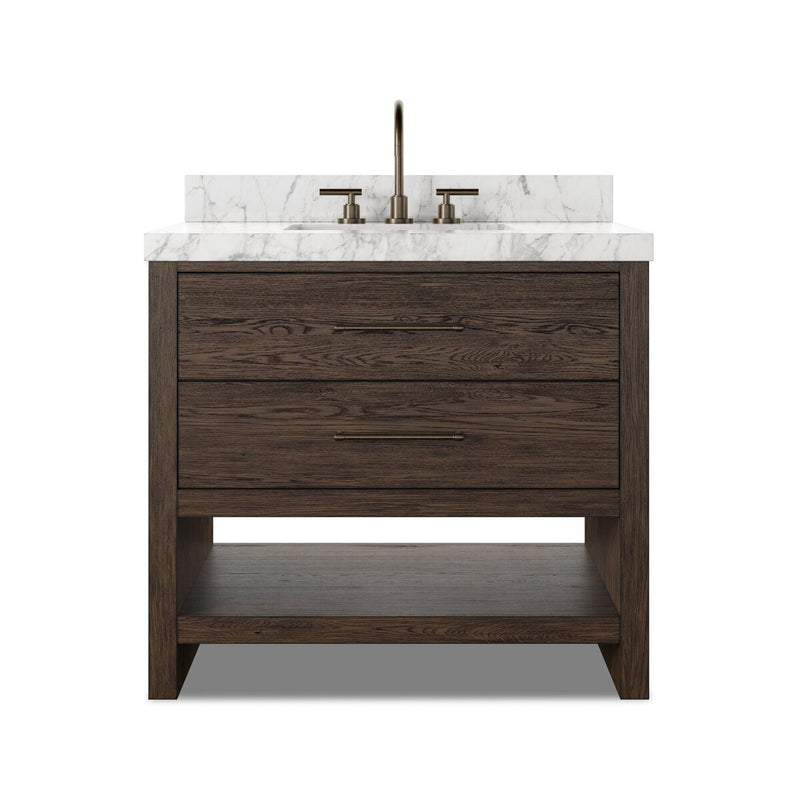 Anthem Single Vanity - Satin Espresso Oak Veneer
