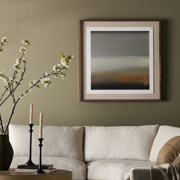 Abstract Ombre 05 by Roseanne Kenny - Rustic Walnut