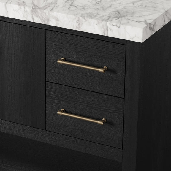 Anthem Single Wide Vanity - Black Wash Oak Veneer
