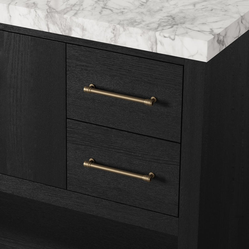Anthem Single Wide Vanity - Black Wash Oak Veneer