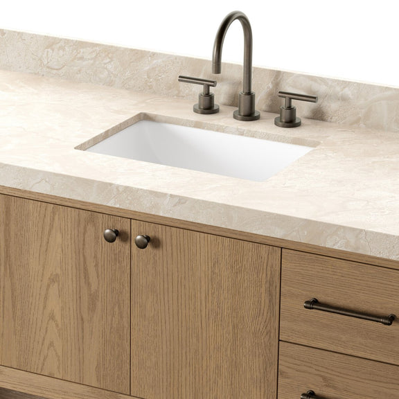 Anthem Single Wide Vanity - Satin Light Wash Oak Veneer