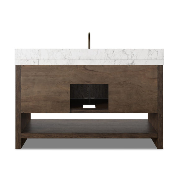 Anthem Single Wide Vanity - Satin Espresso Oak Veneer