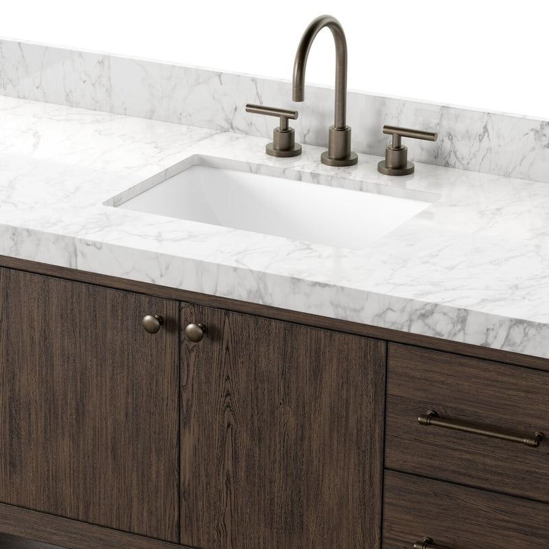 Anthem Single Wide Vanity - Satin Espresso Oak Veneer