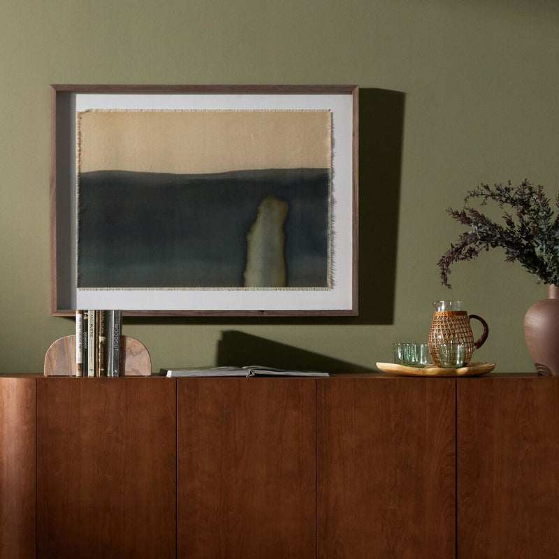 Abstract Ombre 16 by Roseanne Kenny - Rustic Walnut