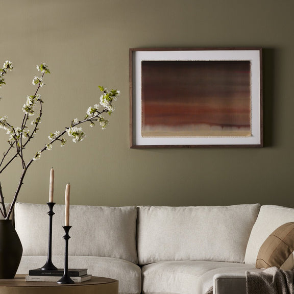 Abstract Ombre 19 by Roseanne Kenny - Rustic Walnut