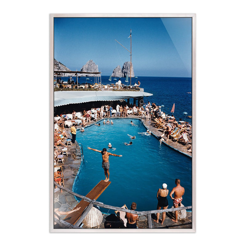 Marina Piccola by Slim Aarons - White Washed Maple Floater