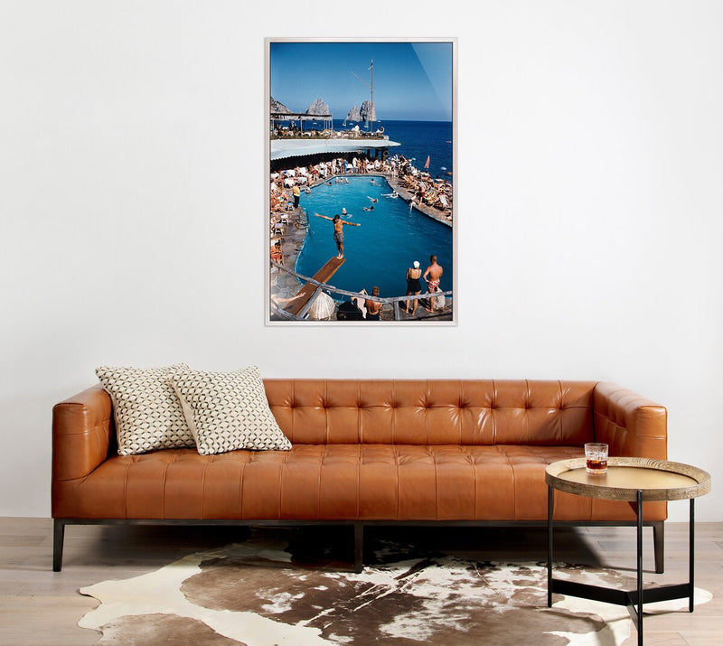 Marina Piccola by Slim Aarons - White Washed Maple Floater