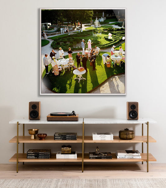 Garden Party by Slim Aarons - White Washed Maple Floater
